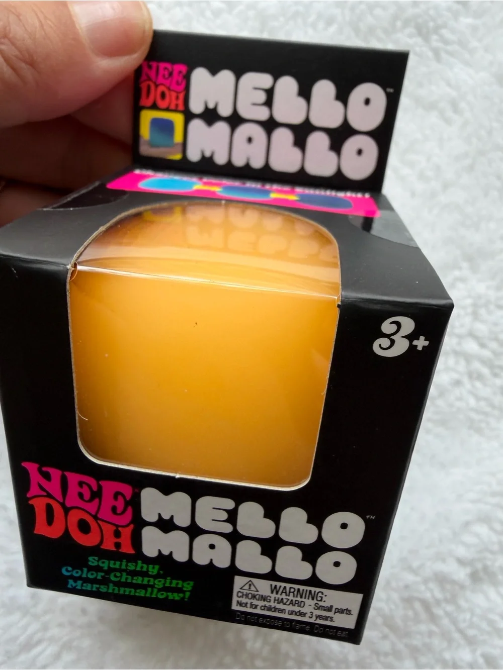 NIB Mello Mallo Yellow Squishy Marshmallow Toy NEEDOH